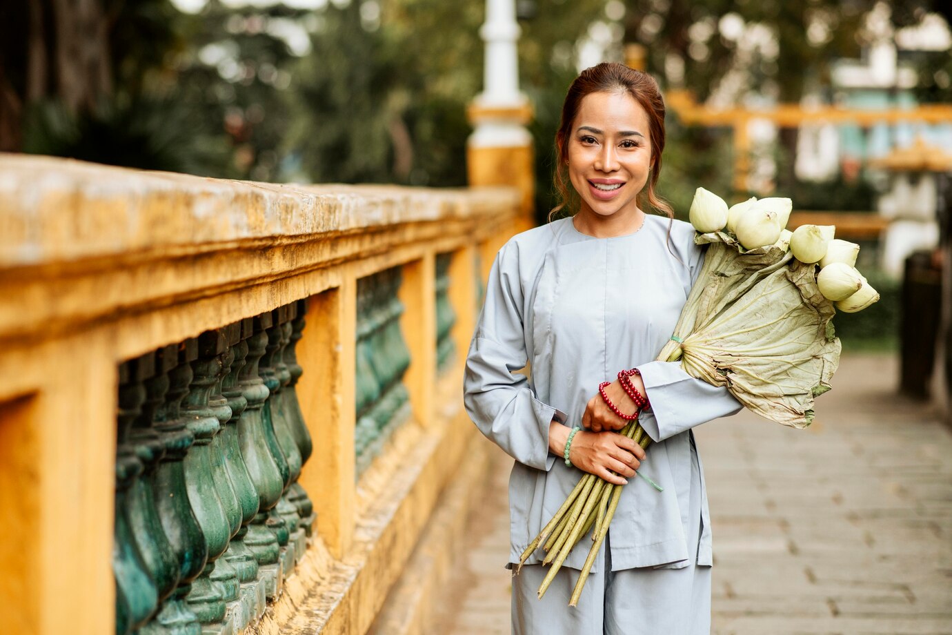 smiley Chinese woman