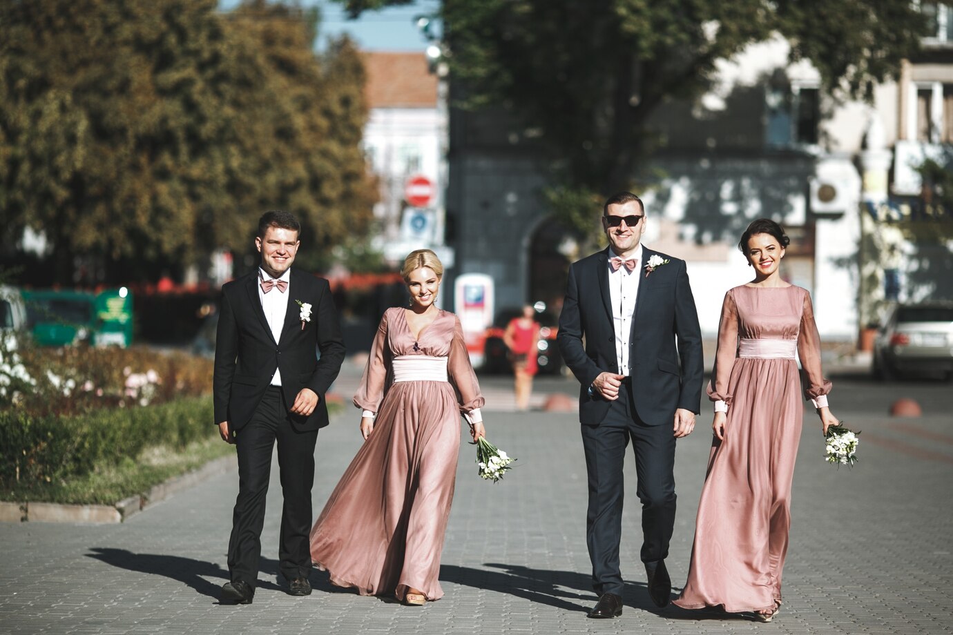 Group of smiling groomsmen